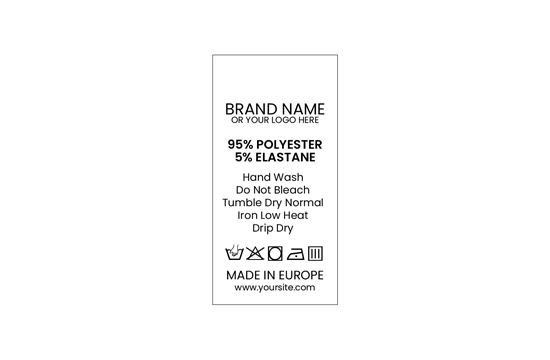 Etikete za vzdrževanje tekstila Model TC-M182