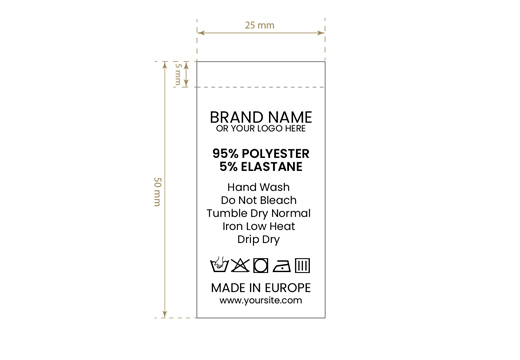 Etikete za vzdrževanje tekstila Model TC-M182