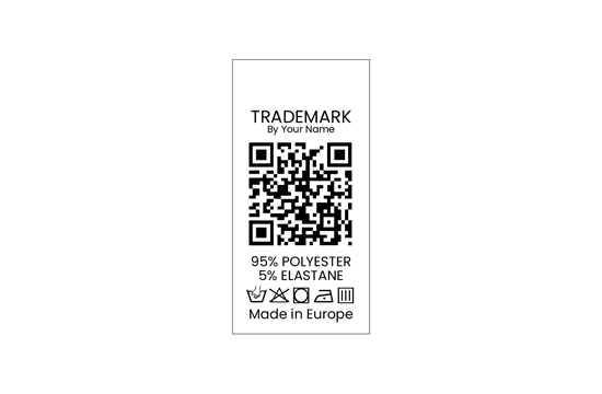 Etikete za vzdrževanje tekstila QR code Model TC-M183