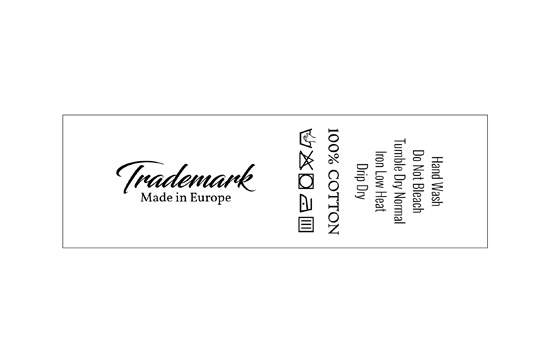 Etikete za vzdrževanje tekstila Model TC-M28