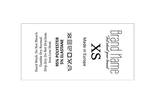 Etikete za vzdrževanje tekstila Model TC-M337