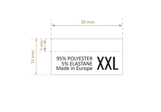 Etikete za vzdrževanje tekstila Model TC-M409
