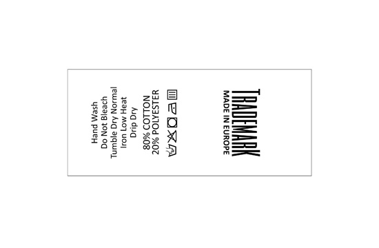 Etikete za vzdrževanje tekstila Model TC-M43